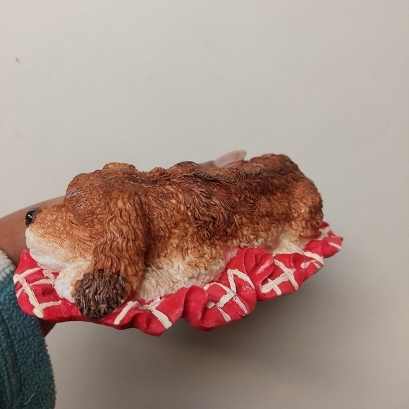 Vintage Hand-painted Sleeping Spaniel Leash/Key Holder - Picture 4 of 12